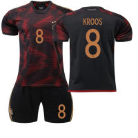 2223 Germany Away Black and Gold No. 11 Reus 8 Kroos 13 Muller 19 Sarne Football Jersey Short Set