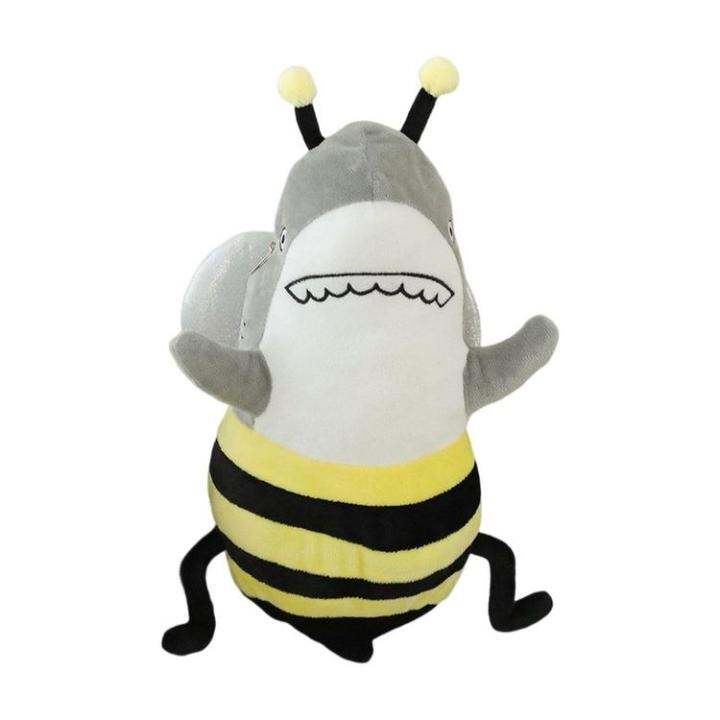 plush-shark-bee-purse-cute-yellow-bee-shark-plush-dolls-keychain-bag-cute-bee-shark-plush-dolls-keychain-bag-stuffed-animal-shark-plushie-bag-for-kids-gifts