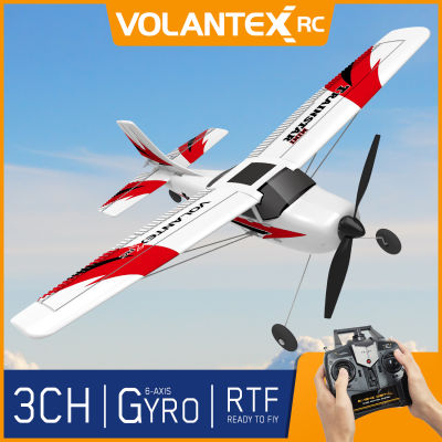 Volantex RC เครื่องบินมินิ Trainstar 2.4GHz 3CH 3ระดับการควบคุมการบินของเล่นว่าวบินปีกคงที่สำหรับผู้เริ่มต้น761-1 Pnp/rtf