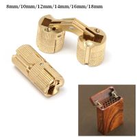 Copper Brass Furniture Hinges 8-18mm Cylindrical Hidden Cabinet Concealed Invisible Door Hinges For Hardware Gift Box