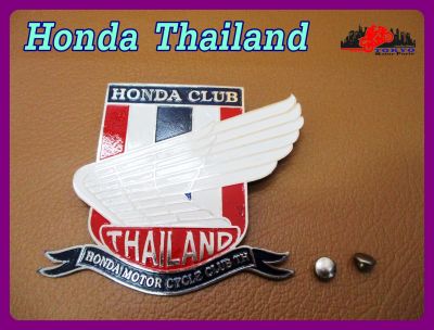 HONDA CLUB THAILAND WIND SHIELD EMBLEM WING "WHITE" // โลโก้บังลม HONDA CLUB THAILAND ปีกสีขาว สินค้าคุณภาพดี