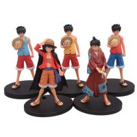 5 Pçs/set 18 Centímetros Luffy หนึ่งชิ้นตุ๊กตาขยับแขนขาได้ Estátua Collectible PVC Modelo Brinquedos Figura Monkey D Luffy