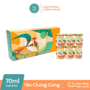 Gói 6 hũ Yến Chưng Vị Gừng YẾN THỊ 70ml 70ml x 6