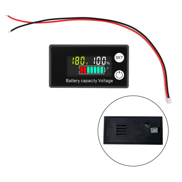 pcbfun-ตัววัดโวลท์แบต-6133a-dc8-100v-วัดแบตดิจิตอล-โวลต์แบตเตอรี่-lcd-สองสายจอแสดงผลดิจิตอลโวลต์มิเตอร์สีฟ้า-สีขาว-ส-dm6133a