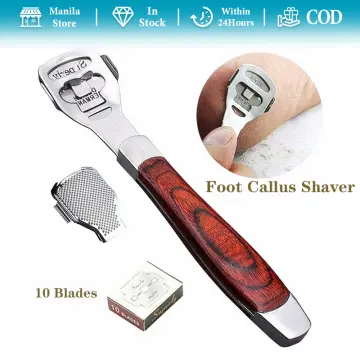 Callus Shaver, Foot Shaver Callus Remover for Feet Hand Care with Foot  File, 10pcs Blades, Foot File Head and Dead Skin Storage Cover