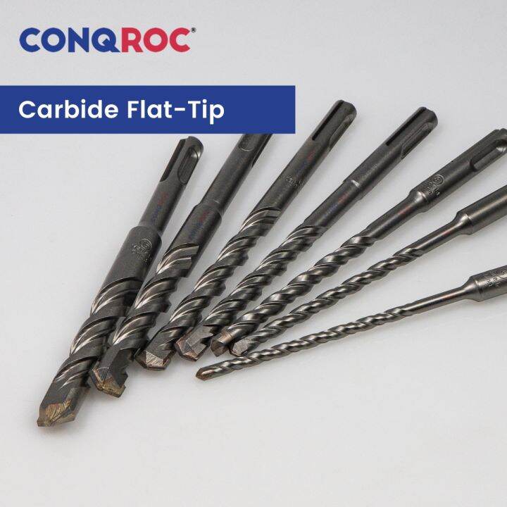 masonry-drill-bits-set-sds-plus-shank-carbide-flat-tip-length-160mm-7-size-diameter-5mm-6mm-8mm-10mm-12mm-14mm-16mm