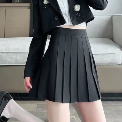 【CC】 2022 Waist Pleated Skirt Y2k Kawaii A-line Tennis School Uniform Skirts Short