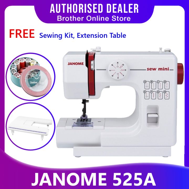 Janome Mini Sewing Machine 525A / Mini Mesin Jahit / Portarble Sewing Machine Lazada
