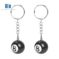 ✜ 2x billiard ball key chain key ring happy No. 8