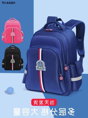 ✘☄❍ Childrens school bags pupil to six boy 3 a 6 two grade one ultra-light during spinal five