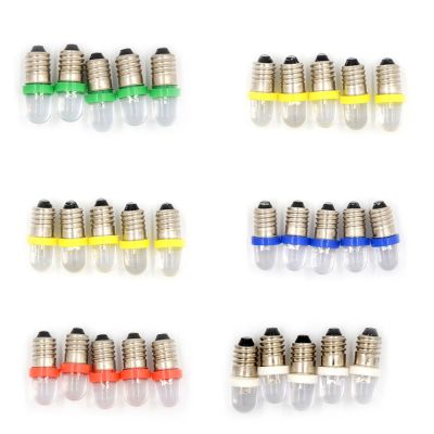 5PCS E10 LED Screw Base Indicator Bulb Cold White 6V/12V/24V DC Light Bulb Wholesale Low Power Consumption