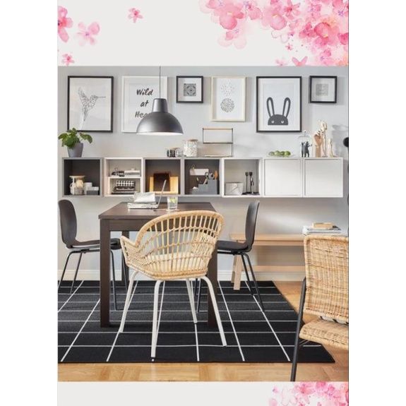 SVALLERUP Rug flatwoven, in/outdoor, black, white - IKEA