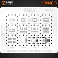 BGA Reballing ลายฉลุสำหรับ BGA162/153/169/221/186/297/254/178/200 Emcp/emmc/ufs /Umcp/lpdr/NAND/PCIE แม่แบบความร้อนโดยตรง