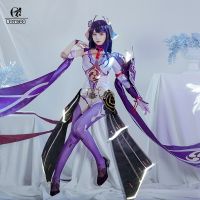 ROLECOS Genshin Impact Raiden Shogun Cosplay Costume Weekly Boss Cosplay Magatsu Mitake Narukami No Mikoto Women Sexy Uniform