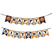 INS Happy Birthday Banners Set Basketball Flags For DIY Making Party Supplies Kids Womens Mens Birthday Party Decor Tools Banners Streamers Confetti