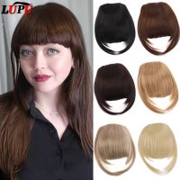 【DT】hot！ LUPU Straight Synthetic Blunt Bangs Temperature Hair Clip In Hairpieces Extension Fringe False