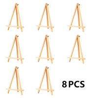 8pcs/lot Wooden Mini Easel Stands Table Card Stand Holder Small Picture Display Stand for Home Party Wedding Decoration Favors