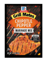 McCormick Grill Mates Chipotle Pepper Marinade Mix 32 g. ซอสผงสำหรับหมักสเต็กสูตรผสมพริกชิโปเลย์ สไตล์เม็กซิกัน (05-7651)