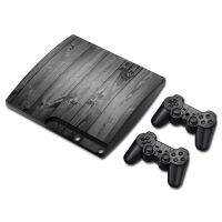 สติกเกอร์ผิวไม้สำหรับ Ps3บาง Consol 2จับคู่ Ps3ควบคุมสติกเกอร์ TN-P3Slim-1182