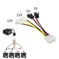 ：“{》 4-Pin Molex To 3-Pin Fan Power Cable Adapter Connector 12V*2 / 5V*2 Computer Cooling Fan Cables For CPU PC Case Fan