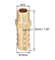 Brass Fitting Connector Metric M10x1.25 Male to Barb Hose ID 10mm 4pcs