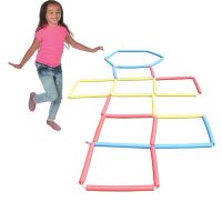 ✷✿ 21Pcs/Set Kids Training Jump Toys Hopscotch Baby Kids Jump Sensory Play Outdoor Fun Outside Toys Children Activities Sport Games
