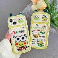 เคสมือถือตัวการ์ตูนน่ารัก Kero Keroppi,พร้อมเคสโทรศัพท์ถ่ายภาพกด3D สำหรับ iPhone 14 Pro Max ข้างหลังโทรศัพท์นิ่มกันกระแทกสำหรับ iPhone 13 Pro Max เคสสำหรับ Apple โทรศัพท์12 11เคสห่อหุ้ม