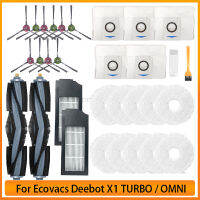 สำหรับ Ecovacs Deebot X1 Turboomni หลักด้านข้างแปรง HEPA กรอง Mop Pad ฝุ่นกล่องถุงเก็บฝุ่น Mop Rag Stents Universal ล้ออะไหล่