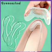 Greenwind แผ่นรองส้นเท้าซิลิโคนสำหรับผู้หญิง,แผ่นแผ่นรองส้นเท้าติดที่ด้านหลังรองเท้าป้องกันพื้นรองเท้าเพิ่มความสูงปวด Relief ป้องกันการบาดเจ็บที่เท้า