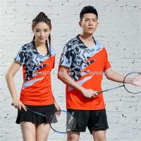 ✔⊙ (Rapid) New Style Badminton Uniform Suit Men Women Jersey Couple Short-Sleeved Sportswear Running Fi