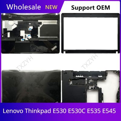 Original For Lenovo Thinkpad E530 E530C E535 E545 Laptop LCD back cover Front Bezel Hinges Palmrest Bottom Case A B C D Shell