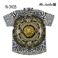 ?ส่งฟรี?เสื้อเชิ้ตชาย งานต่อลาย Mr-Junko ผ้าซาติน นิ่มใส่สบายไม่ร้อน N-3435