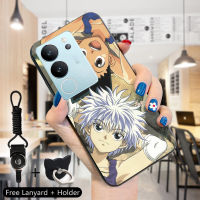 เคสโทรศัพท์สำหรับ Vivo V29 5G Y78 Y78 5G + สายคล้องแหวนใส่นิ้ว5G ลายการ์ตูนการ์ตูนนักล่า/นักล่าน่ารัก Killua GON · FREECSS เคสโทรศัพท์ดีไซน์เด็กผู้ชายซิลิโคนกันกระแทกปลอกโทรศัพท์ป้องกัน TPU