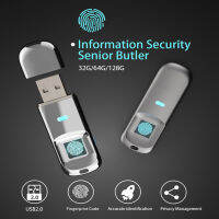 Metal USB Flash Drive Fingerprint Zinc Alloy USB 2.0 Pendrive Jump Drive 128GB 64GB 32GB Thumbdrive Jump Drive Fingerprint