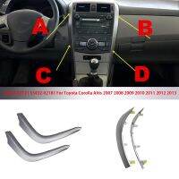 1Set Center Air Vents Chrome Trim Strip Replacement Parts Fit for Toyota Corolla Altis 2007-2013 Dashboard Lower+Upper Trim Cover Silver Grey