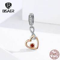 【☊HOT☊】 x15d7e Bisaer 100% 925เงินสเตอร์ลิง Infinity Heart ลูกปัดรักนิรันดร์เสน่ห์เหมาะสำหรับสร้อยข้อมือเงินสเน่ห์925 Ecc1239เครื่องประดับ