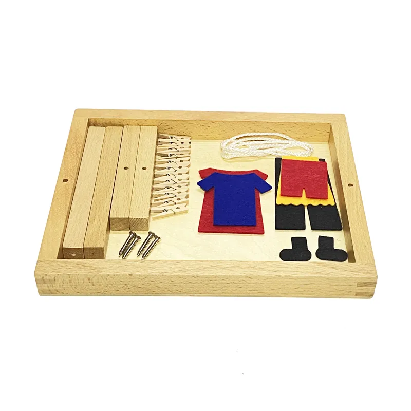 Hardwood Clothesline Stand - Montessori Services