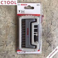 ชุดดอกไขควง ชุดไขควง ดอกขันน๊อต 12ตัวชุด 1/4" Bosch แผงเทา บ๊อช ของแท้100% - Authentic 12 Pieces Screwdriver Set - ซีทูล Ctoolhardware