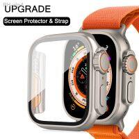 For Apple Watch Band Case Tempered Glass Cover 8 7 6 5 4 45mm 44mm 41mm 40mm Appearance Upgrade to Ultra 49mm Frame