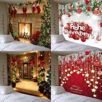 Merry Christmas Festive Hanging Cloth Decorations Background Décor Party Decoration Supplies Tapestry Ornaments Wall Tree Christmas Cloth Q1F7