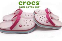 รองเท้าCrocs รุ่นใหม่ สีชมพูลายพาสเทล แสนน่ารัก