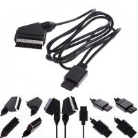 【New-store】 1.8M สายวิดีโอทีวี Scart RGB 21 Pin Scart สายสายไฟปลั๊กสำหรับเกม Nintendo SNES Gamecube และคอนโซล N64