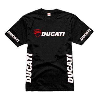 New mens printed Ducati motorcycle logo short-sleeved Harajuku high-quality motorcycle T-shirt peripheral brand mens clothing