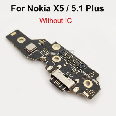 ˇ Aocarmo ขั้วต่อเสาอากาศสำหรับ Nokia X5 / 5.1 Plus Type-C Usb ชาร์จพอร์ตแท่นชาร์จ Mic Flex Cable แผงวงจร