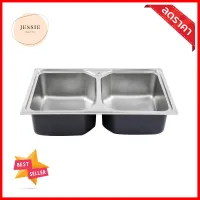 ซิงค์ฝัง 2 หลุม DYNA HOME DH-8050-B สีเงินBUILT-IN SINK DYNA HOME DH-8050-B 2B STAINLESS STEEL **ด่วน สินค้าเหลือไม่เยอะ**