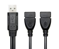 USB 2.0 A Male to Dual Data USB 2.0 A Female Power Cable USB 2.0 A Female Extension Cable 20cm