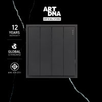 ART DNA รุ่น D3 Series Switch 4 GANG 1-2 Way Switch Matt Black ปลั๊กไฟโมเดิร์น ปลั๊กไฟสวยๆ สวิทซ์ สวยๆ switch design