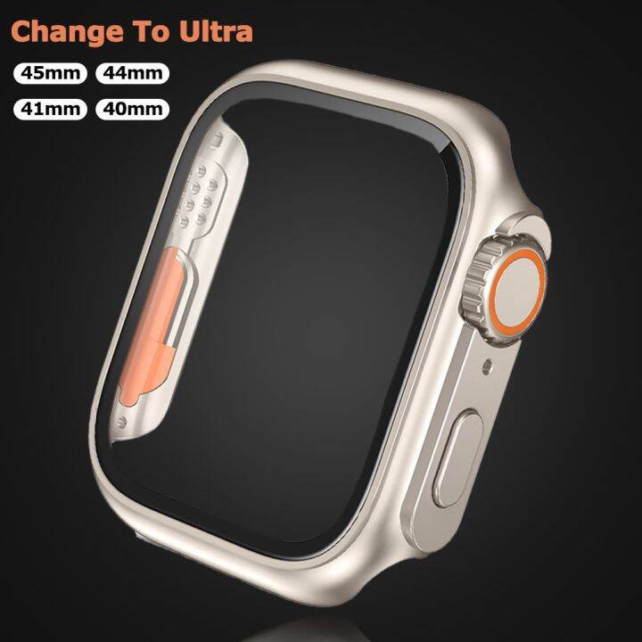 tempered-glass-pc-cover-for-apple-watch-45mm-44mm-41-40-change-to-ultra-screen-protector-appearance-upgrade-for-iwatch-8-7654-se