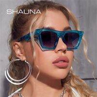 SHAUNA Popular Women Cat Eye Sunglasses Brand Designer Fashion Men Blue Tinted Glasses Cycling Sunglasses