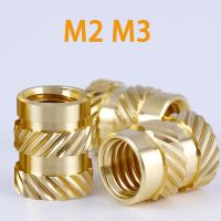 M2 M3 100Pcs Insert Knurled Nuts Brass Hot Melt Inset Nuts Heating Molding Copper Thread Inserts Nut Free Shipping